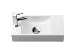 Lave-mains pour WC, suspendu et compacte, parfait pour les espaces restreints, Largeur 40 cm, Profondeur 18 cm, Hauteur 11 cm, résine minéral, Livraison 5-7 jours OFFERTE.
